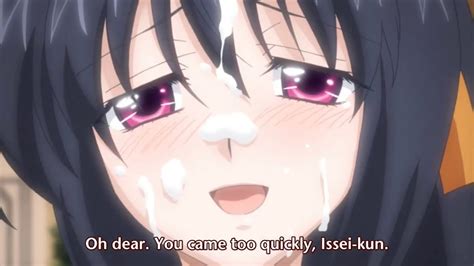 Akeno getting filled with cum in the pussy and mouth Highschool .